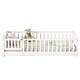 preview thumbnail 8 of 31, Twin Size Pine Wood Floor Platform Bed with Built-in Book Storage Rack, Door