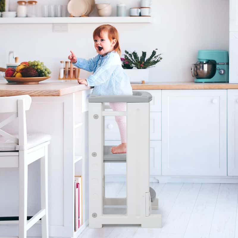 Toddler Tower with Dry Erase Whitebaord Height Adjustable Step Stool