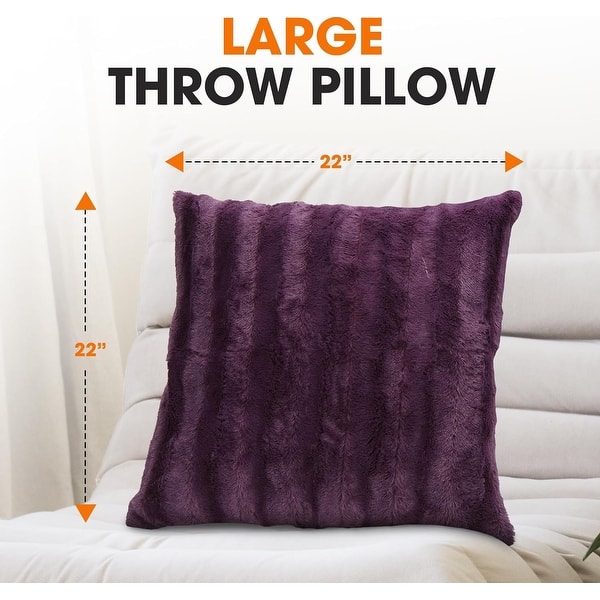 dimension image slide 47 of 59, Cheer Collection Decorative Throw Pillows for Couch & Bed (Set of 2)