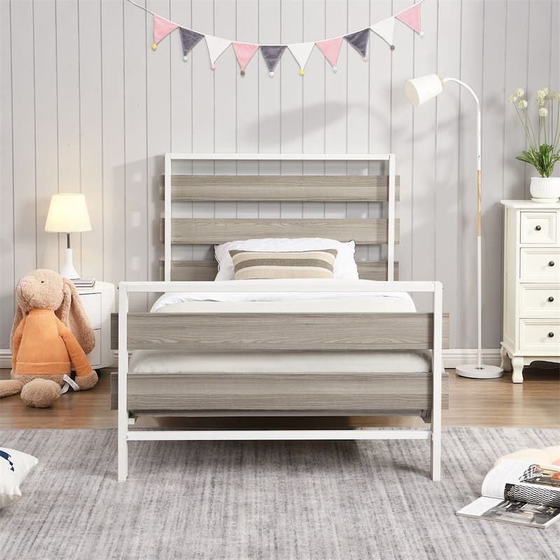 Metal Bed Frames Slat Support Platform Twin Beds