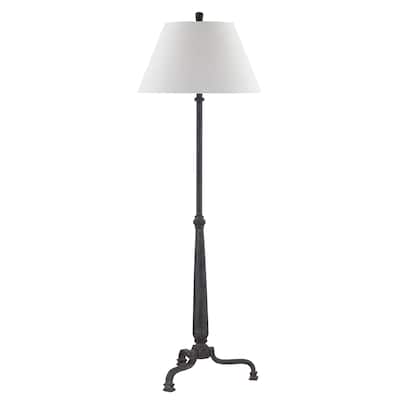 Rudy 61" Floor Lamp with Fabric Shade - Black