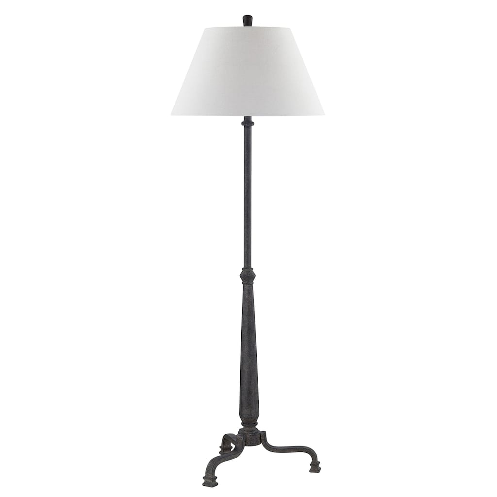 Rudy 61" Floor Lamp with Fabric Shade - Black