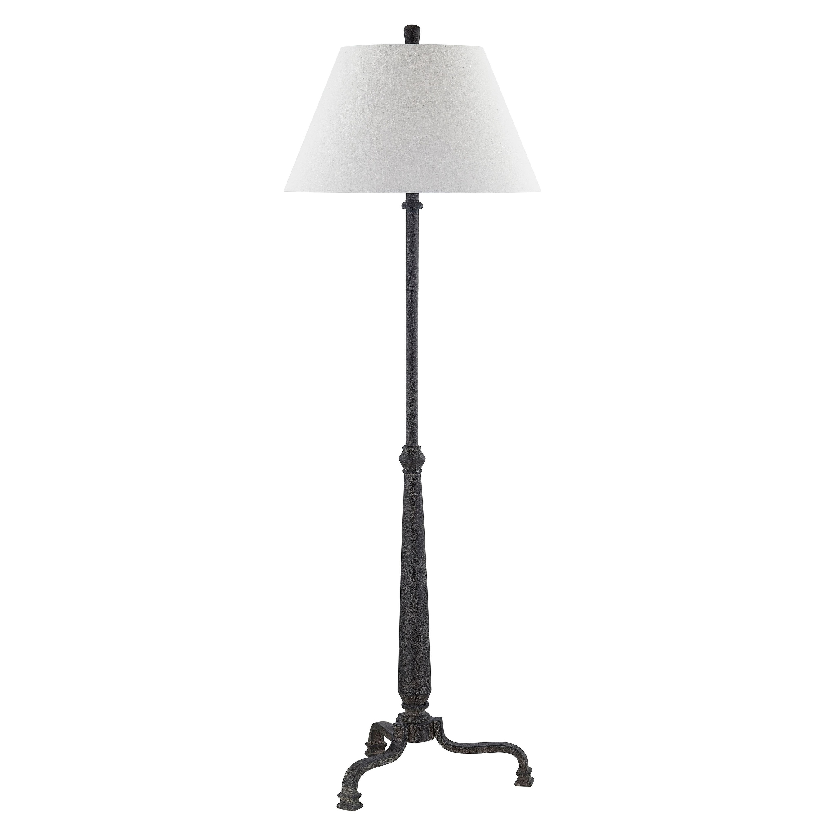 Rudy 61" Floor Lamp with Fabric Shade - Black