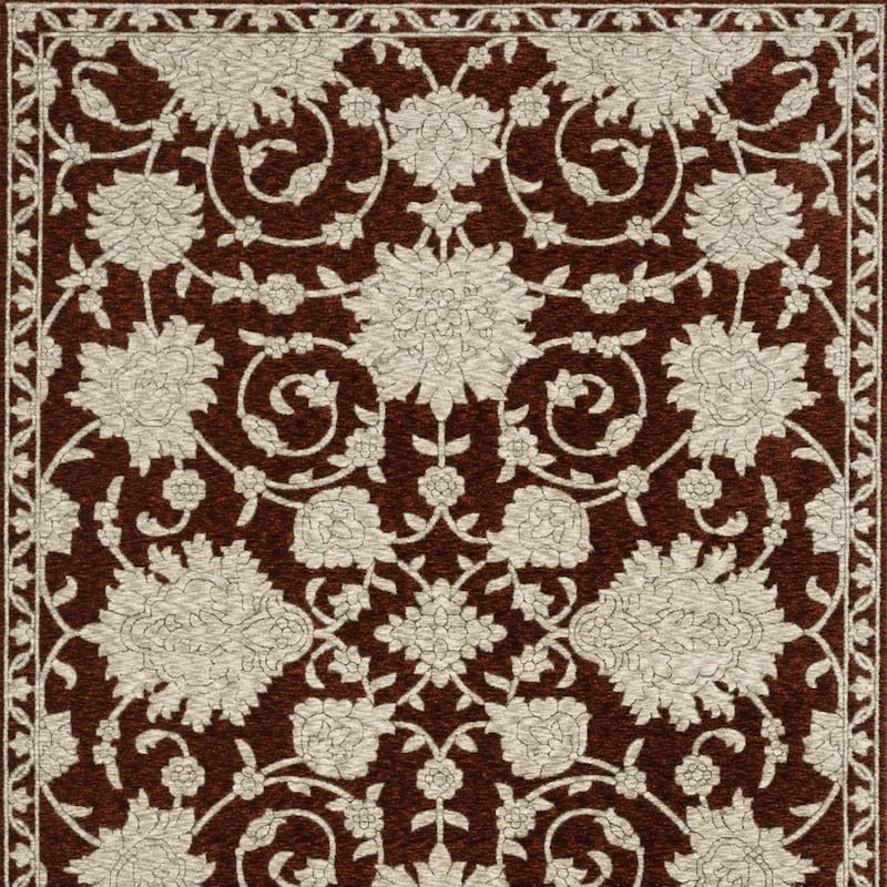 HomeRootsFloral Traditional Rectangle Area Rug