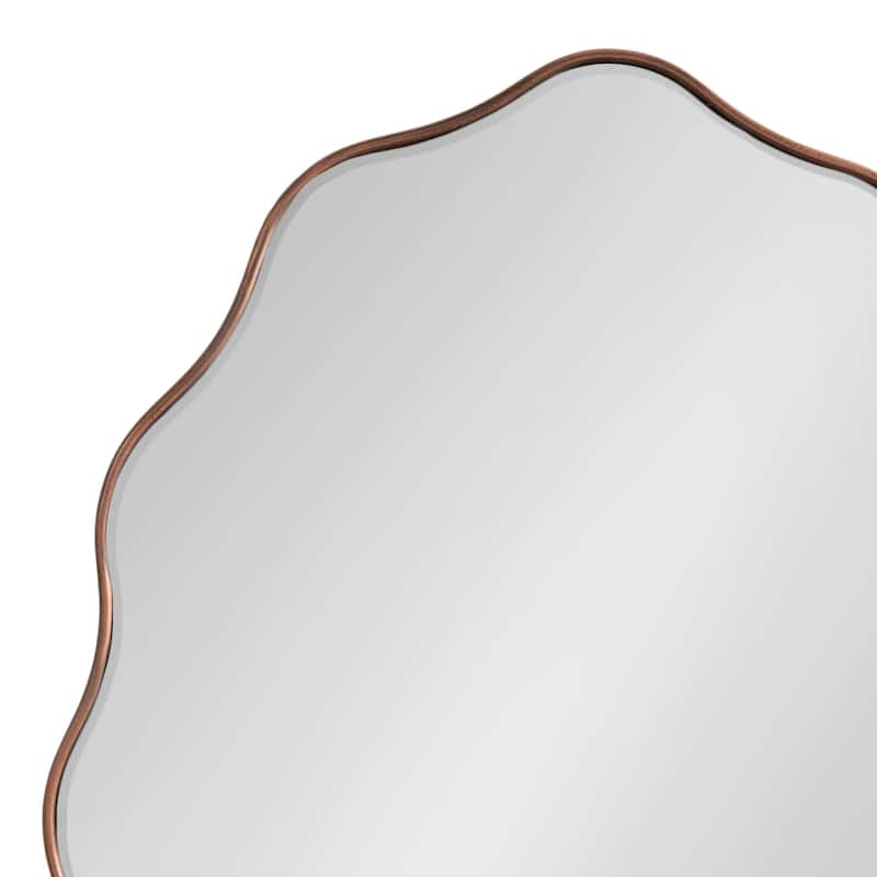 Kate and Laurel Viona Oval Scalloped Mirror