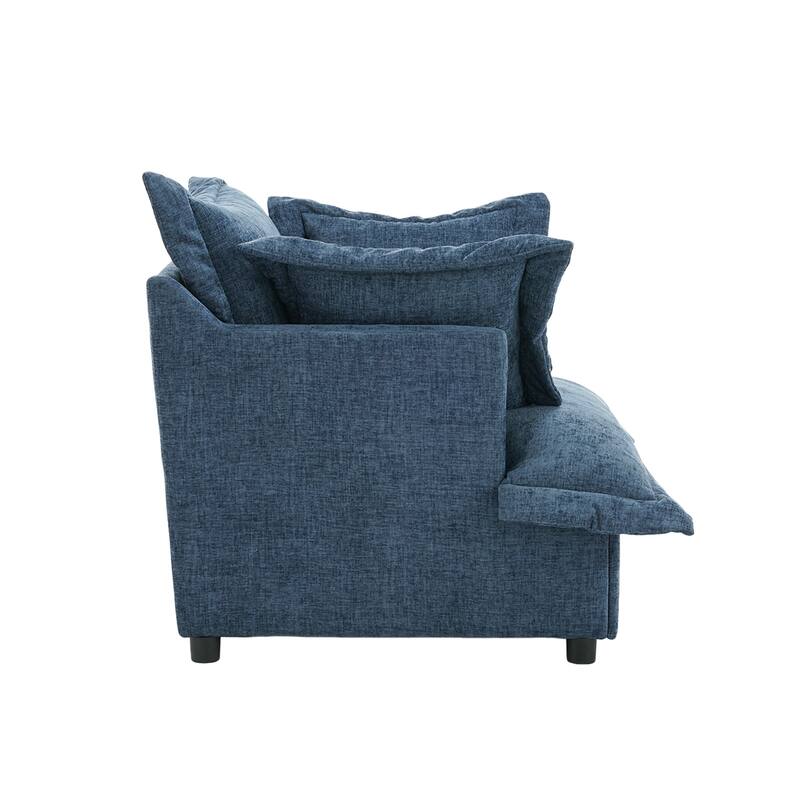 Upholstered Chenille Arm Club Chair Cloud corner cahir