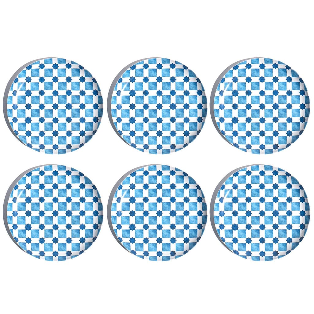 Abode Homewares by TarHong Palazzo Geo Tile, Salad Plate , 8.5" , Set of 6