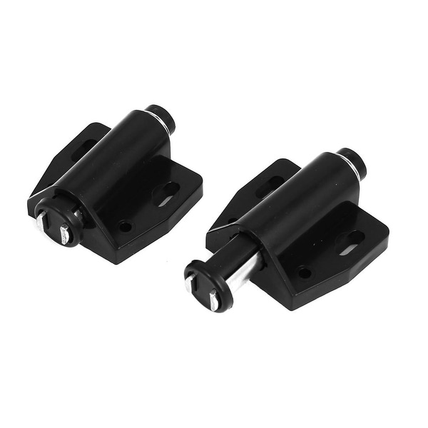 Cupboard Cabinet Drawer Magnetic Push Open Catch Latch Black 2Pcs