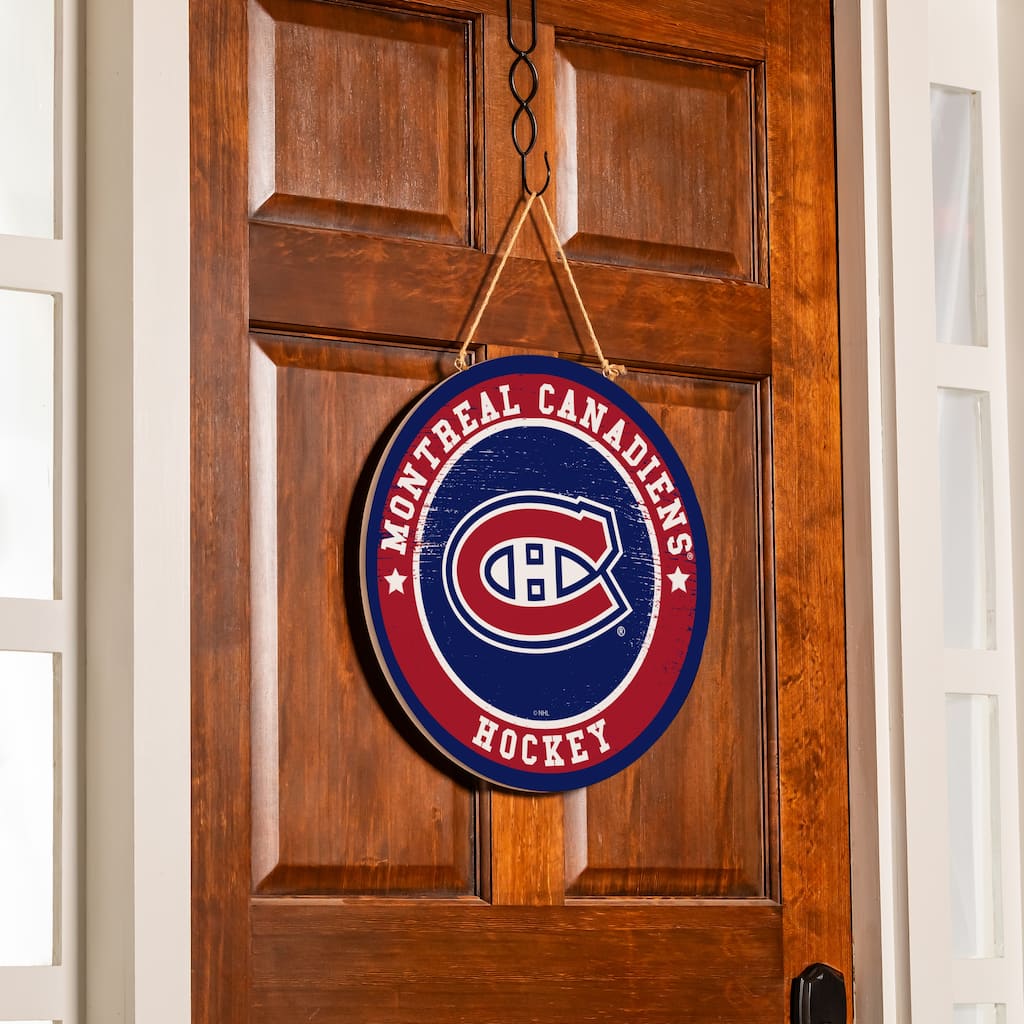 Montreal Canadiens Wooden Door Decor Wall Sign - Multi-Color