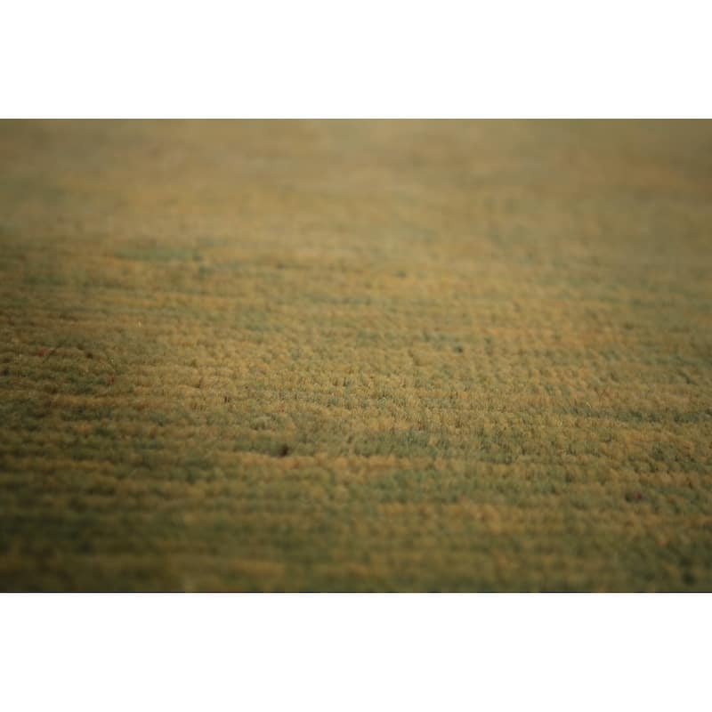 Green & Yellow Gabbeh Modern Oriental Area Rug Handmade Wool Carpet - 5'5" x 7'4"