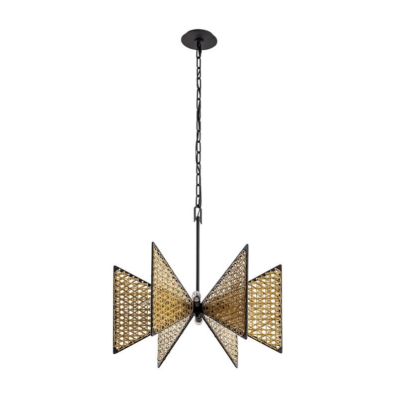 Varaluz Machina Chandelier - Matte Black/Sulihiya - 24"W x 21.75"H
