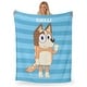 preview thumbnail 2 of 3, Bluey Roll Call Chilli Silk Touch Throw Blanket