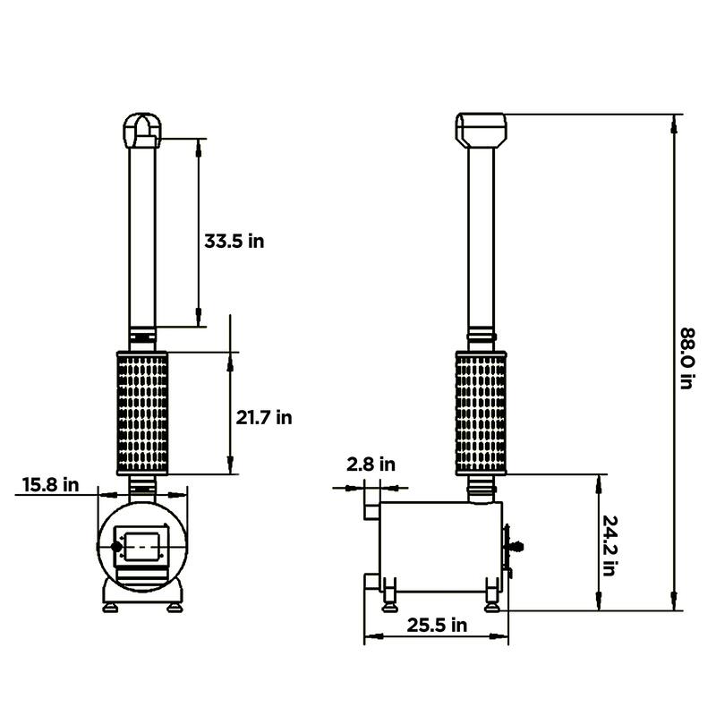 ALEKO External Wood-Burning Hot Tub Heater Equivalent to 10-15kW Heater