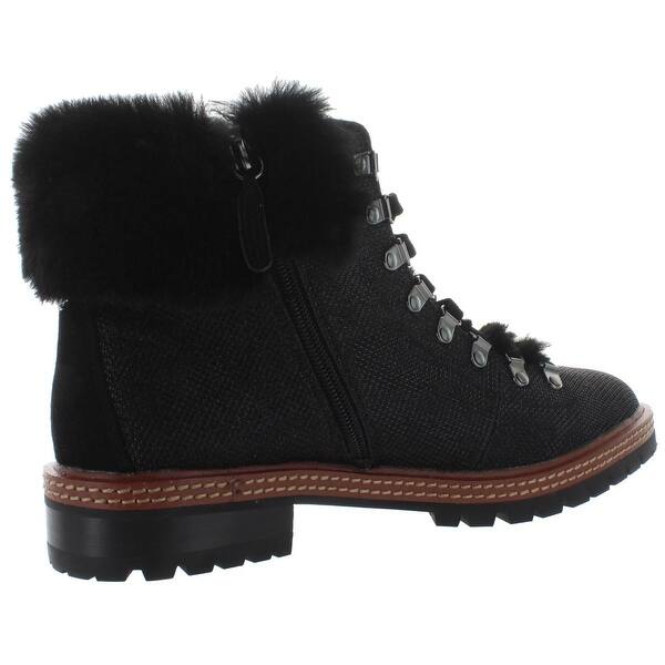 Shop Kate Spade Womens Rosalie Winter Boots Faux Fur Metallic