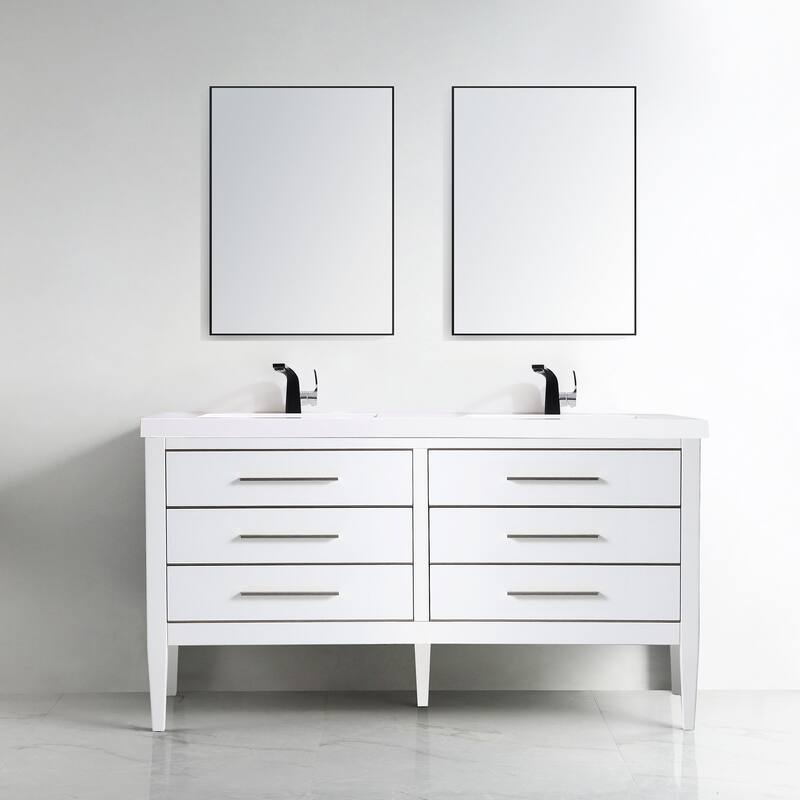 Ayer 60" Double Bathroom Vanity Set