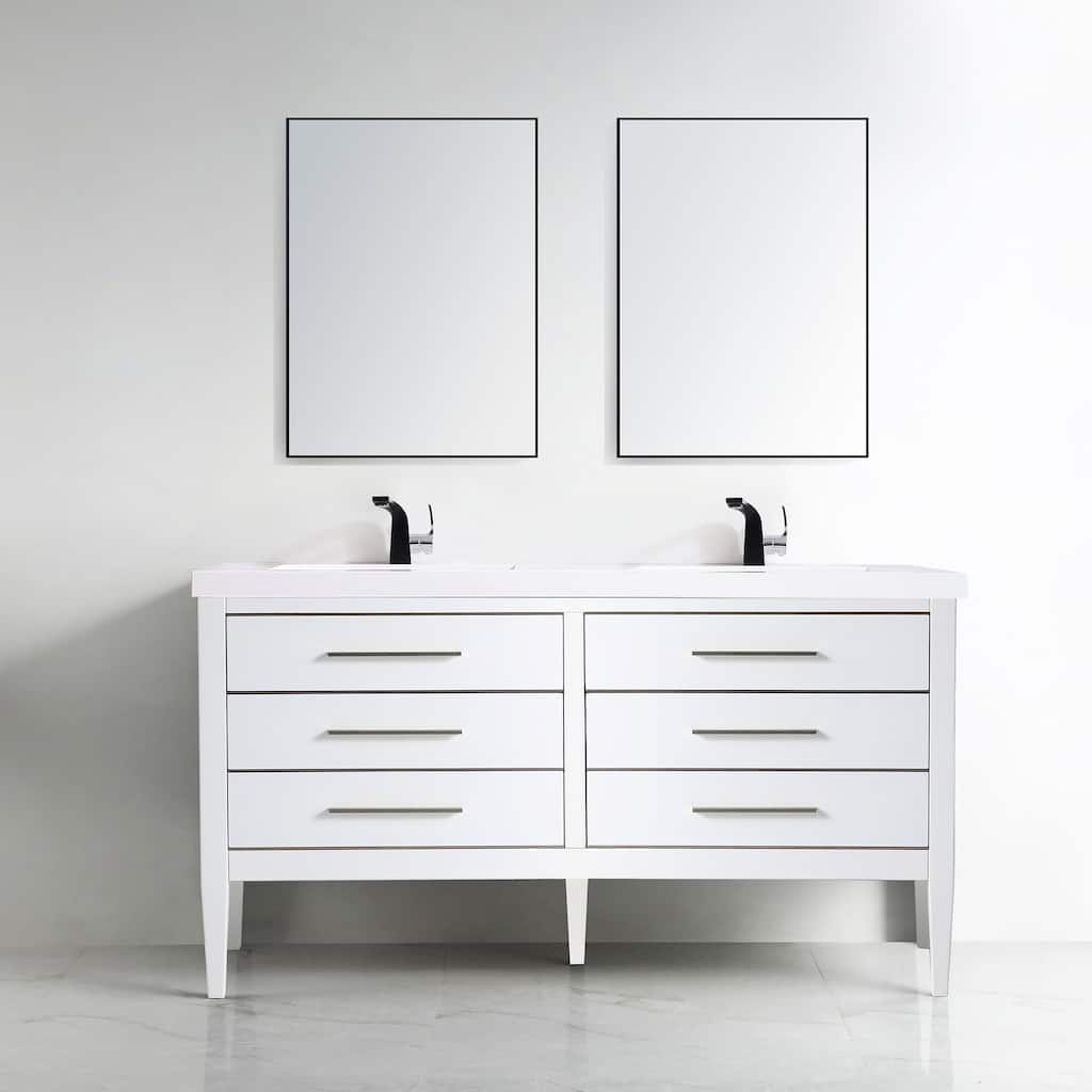 Ayer 60" Double Bathroom Vanity Set