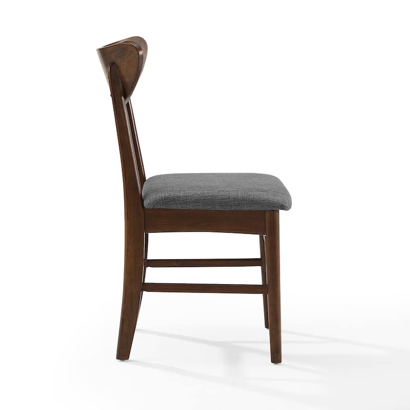 Crosley Landon 2Pc Wood Dining Chairs W/Upholstered Seat - 33.25"H x19.75"W x 19.75"D