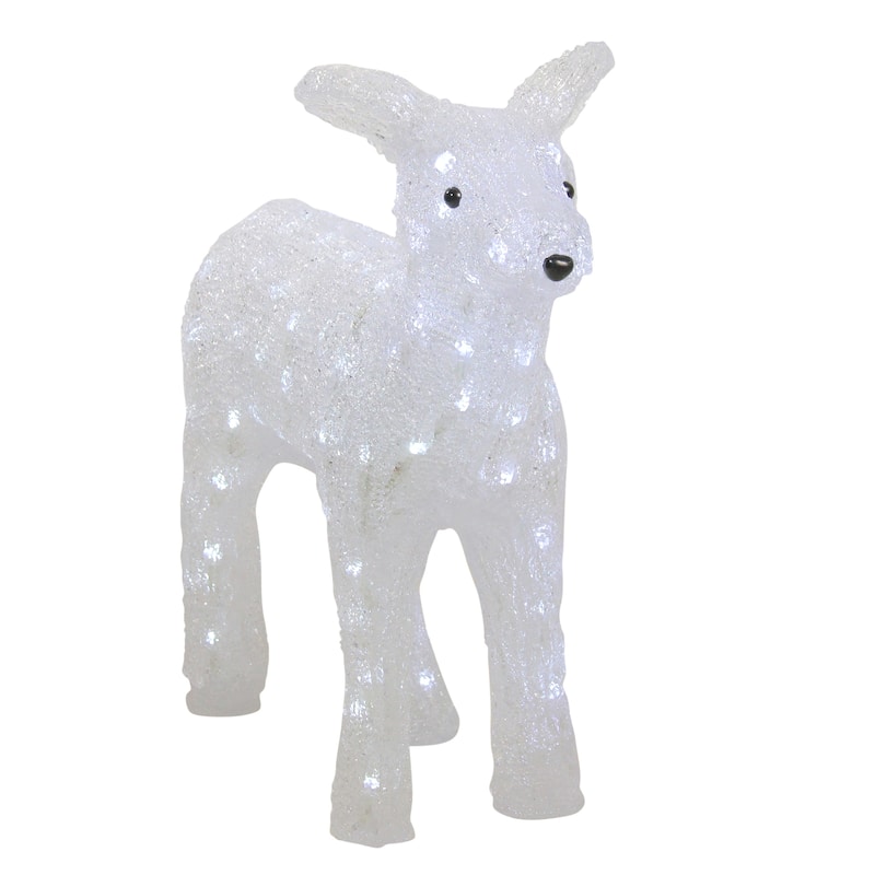 18" Lighted Commercial Grade Acrylic Baby Reindeer Christmas Outdoor Decoration