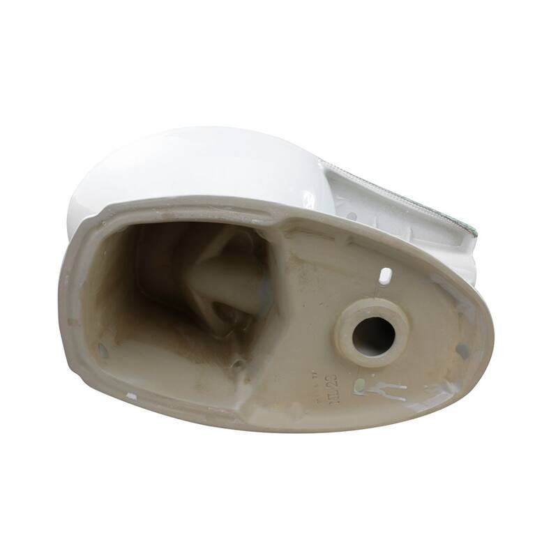Elongated Bathroom Toilet Bowl White Vitreous China for High-tank Toilets Renovators Supply - White