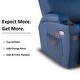 preview thumbnail 47 of 46, MCombo Manual Swivel Glider Rocker Recliner Chair with Massage and Heat, Faux Leather 8031