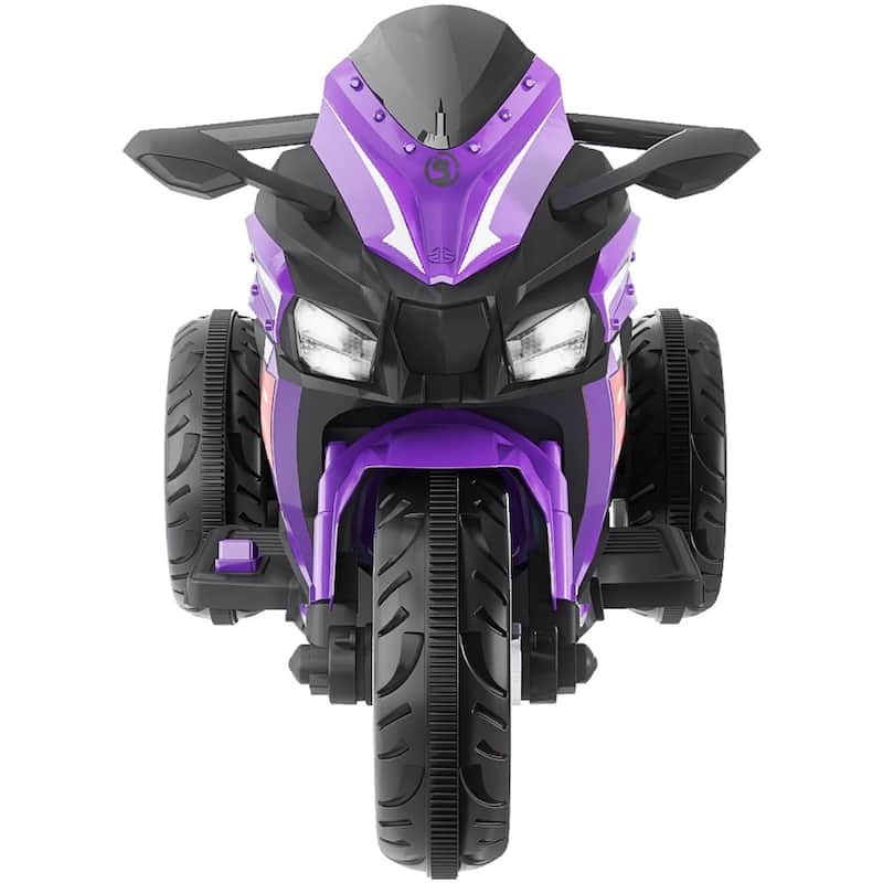 12V Electric Kids Motorcycle Ride-On with Shock Absorbers and USB MP3 Forward and Backward Drive - 41"L x 22"W x 25"H