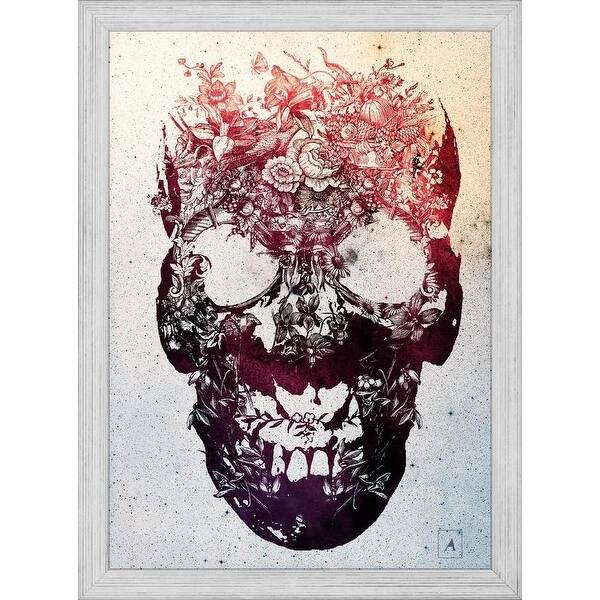 Shop Easy Art Prints Ali Gulec S Floral Skull Premium Canvas Art Overstock 25756847