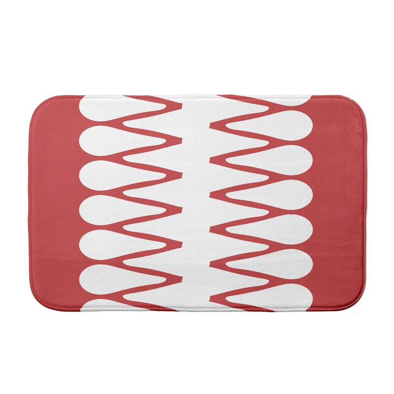 Zipped Bath Mat - 21 x 34 - Coral