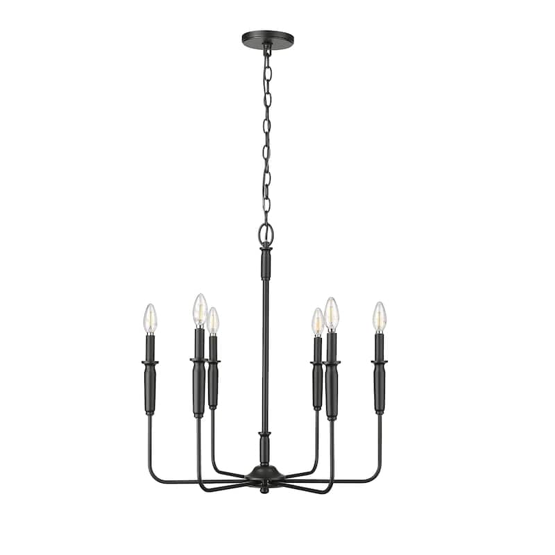 Millennium Lighting Savanne 6/12 Chandelier Ceiling Light - Matte Black - 6 Lights