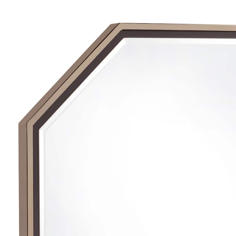 Jave Contemporary 36-inch Octagon Beveled Wall Mirror by Furniture of America