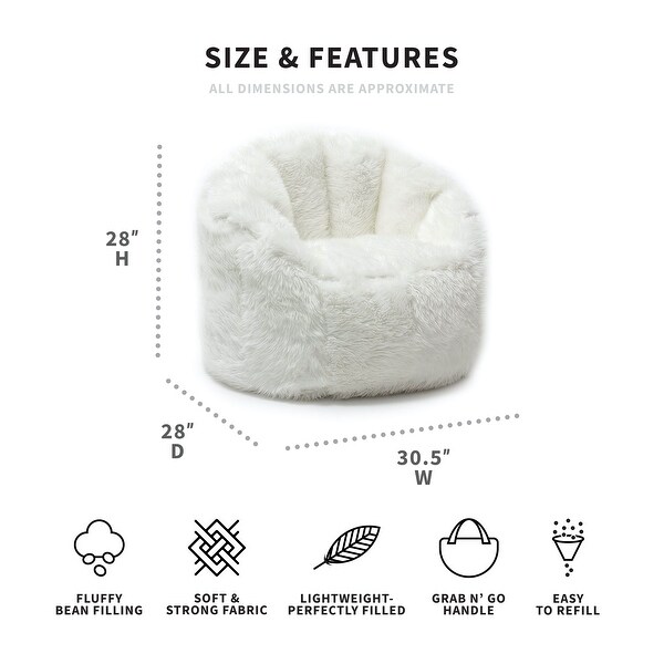Big Joe Lux Milano Shag Fur Chair