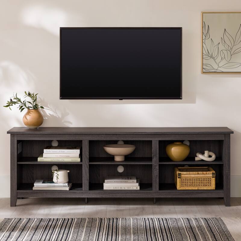 Modern 3-Shelf Open Storage TV Stand Suitable for Different Corners