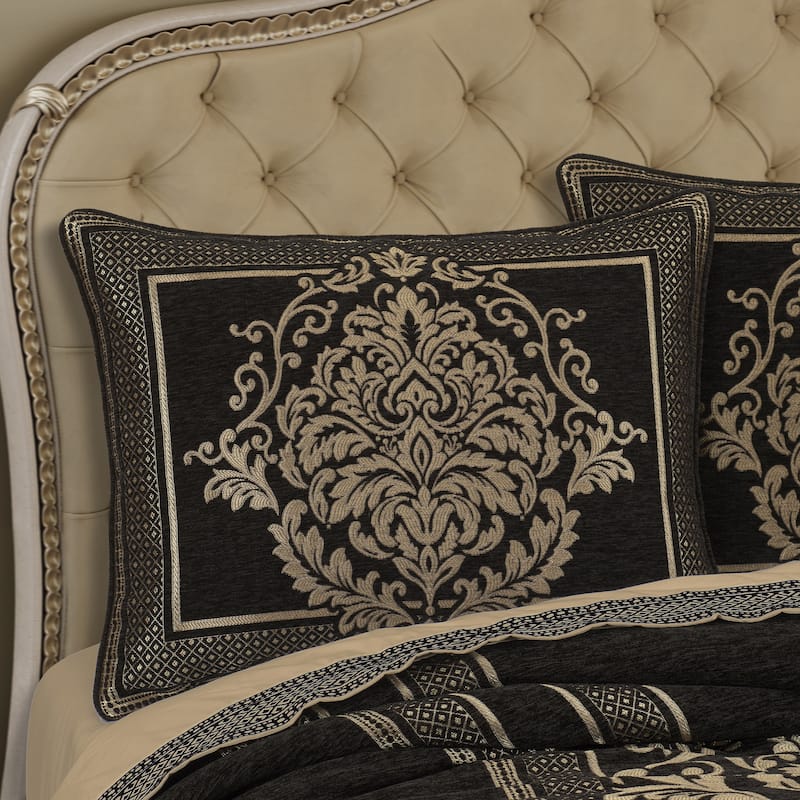 J. Queen New York Laurenza Black Comforter Set - California King