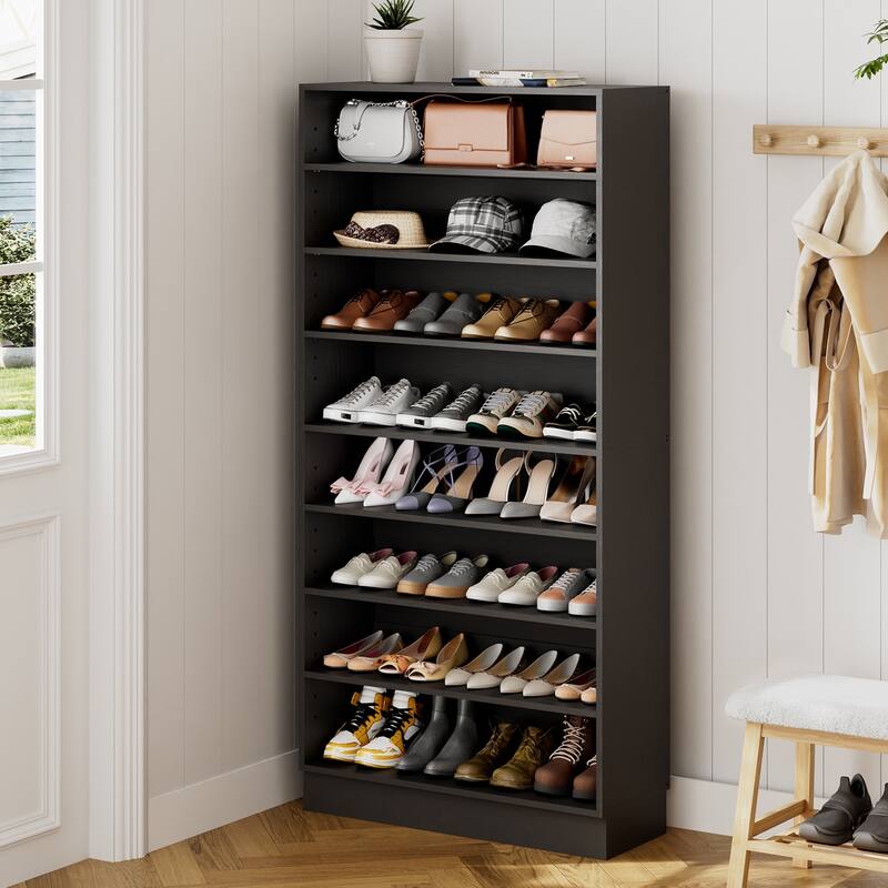 40 Pair Shoe Cabinet with Adjustable Shelves, Large Shoe Storage Rack for Closets, Mudrooms, Entryways