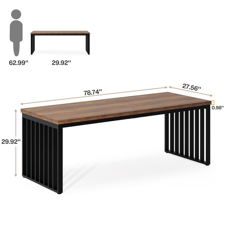 78.74-inch Double Computer Desk for Home Office