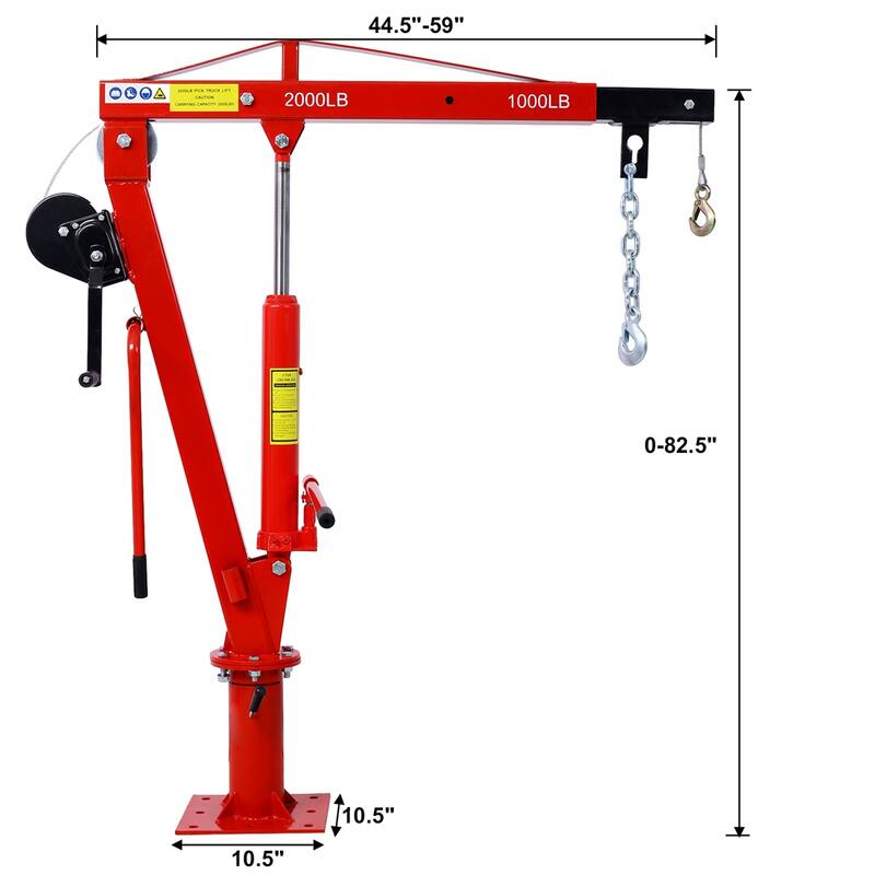 Hydraulic Pickup Truck Crane,Pickup Truck Bed Hoist Jib Crane