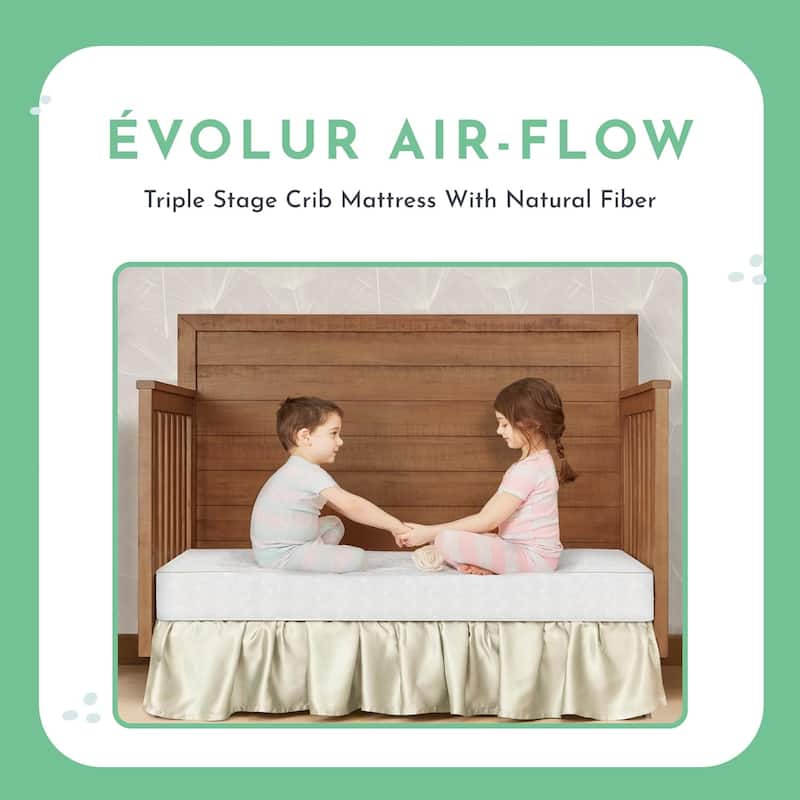 Evolur Sleep Triple Stage Air Flow with Natural Fiber Crib Mattress