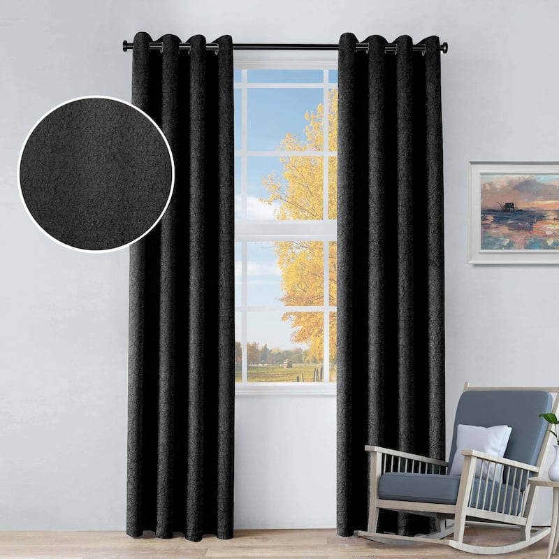 Superior Senna Washable Room Darkening Curtains, Set of 2 Panels