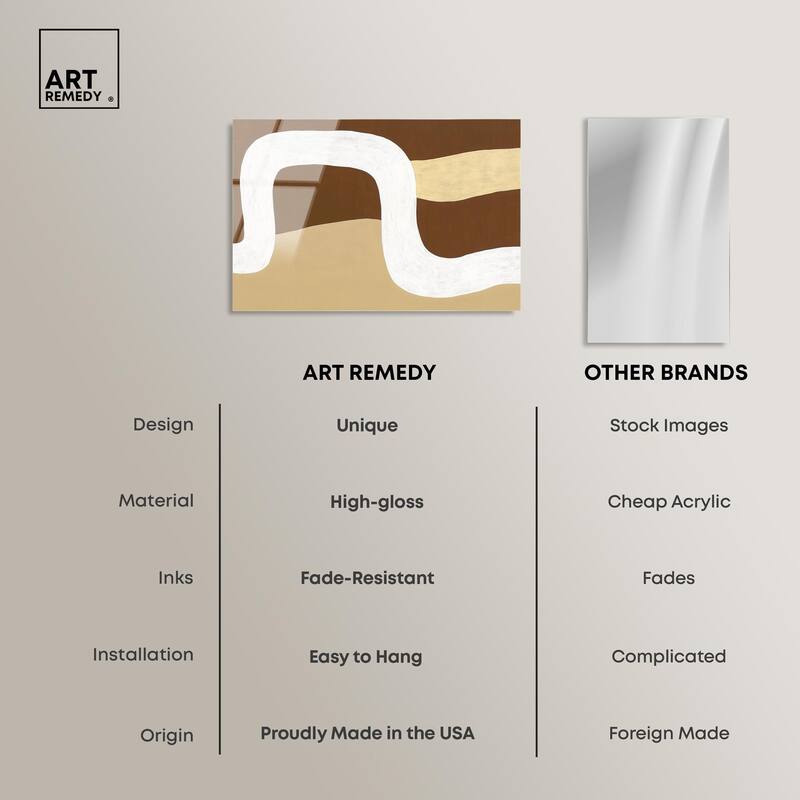 Minimal Wavy II Acrylic by Art Remedy, Ready to Hang