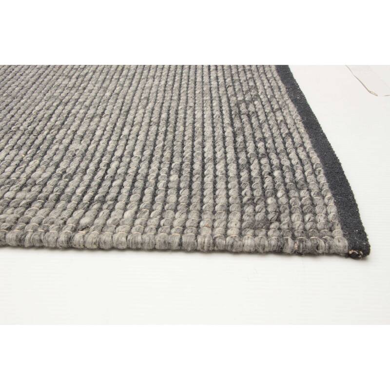 ECARPETGALLERY Braid weave Sienna Grey Wool Rug - 5'3 x 8'0