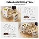 preview thumbnail 10 of 18, Kitchen Island With Extendable Dining Table For 4-6 Person,Two-tone Kitchen Table with Double-sized Storage,Power Outlet