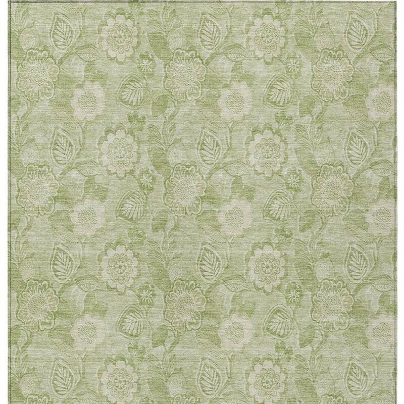 HomeRoots Floral Transitional Rectangle Outdoor Rug