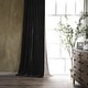 preview thumbnail 9 of 18, HiEnd Accents Stella Lined Faux Silk Velvet Curtain, 48"x108" Black