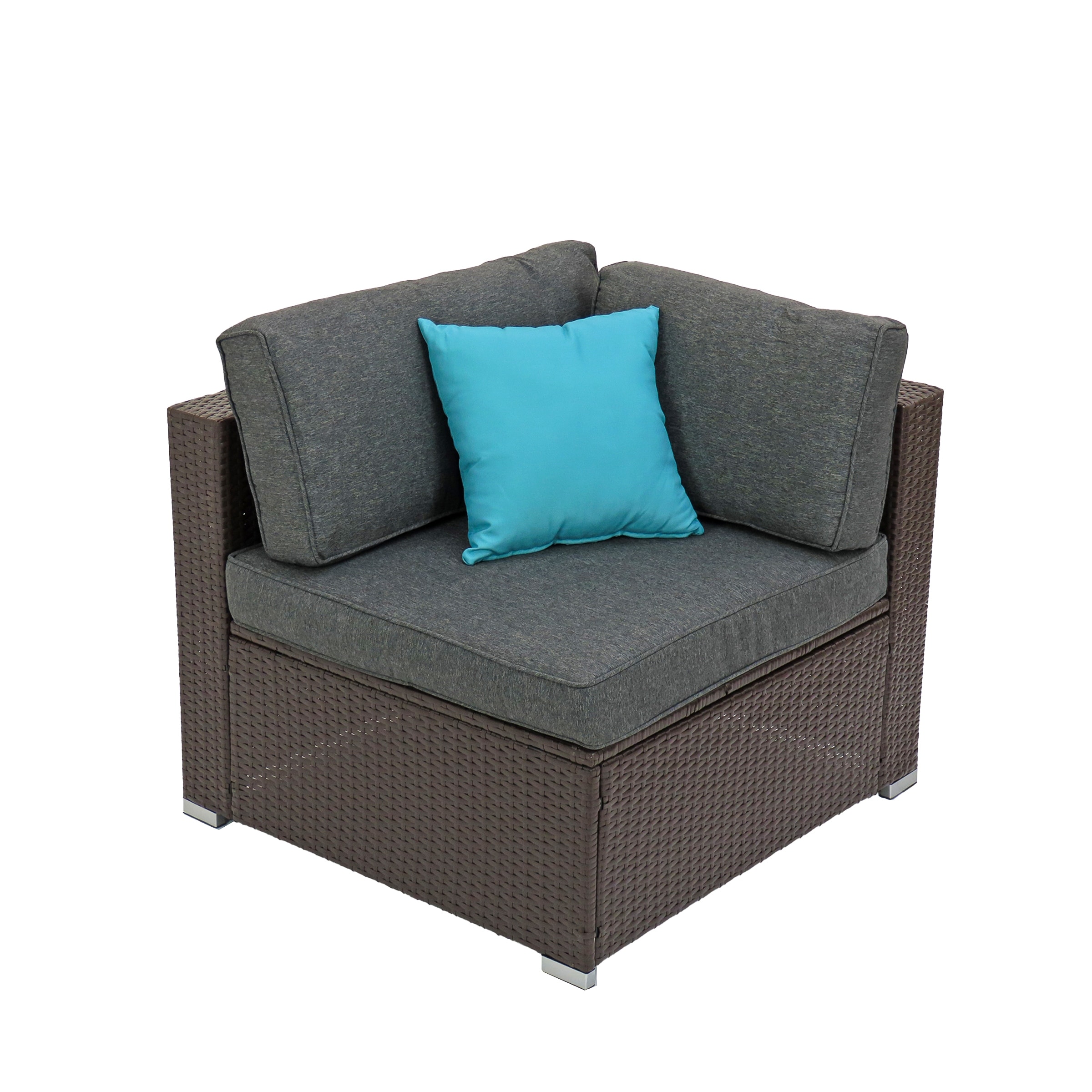 Pocola Collection 7Piece AllWeather Sectional Set by National Tree