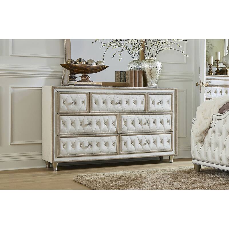 Antonella Modern Classic 7-drawer Upholstered Dresser