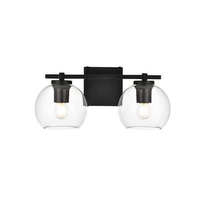 Elegant Lighting LD7311W15 Juelz 2 Light 7" Tall Bathroom Sconce