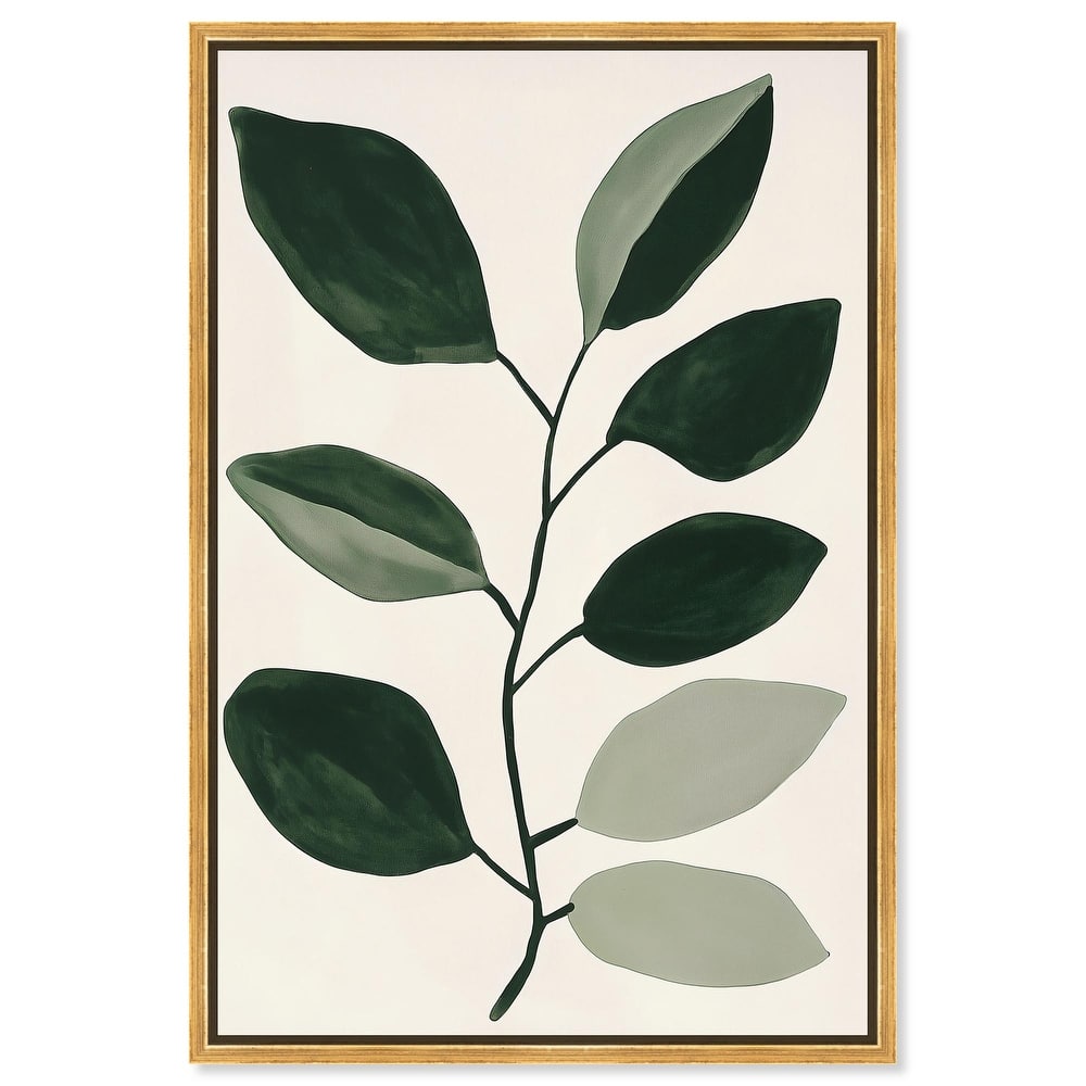Green and Grey Branch I Canvas by Art Remedy