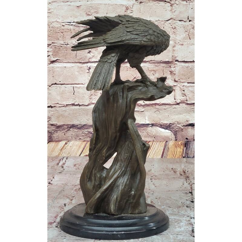 Bronze Hawk Sculpture By Mario Nick – Dynamic Avian Artwork For Nature Lovers