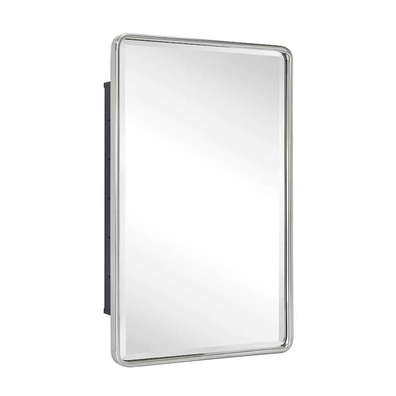 Farmhouse Recessed Metal Bathroom Medicine Cabinets with Mirror