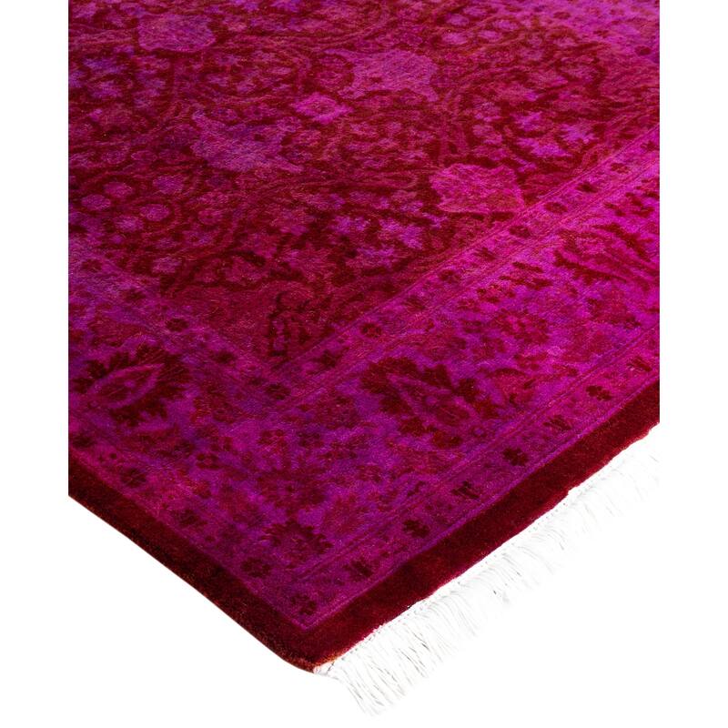 Overdyed One-of-a-Kind Hand-Knotted Area Rug - Red - 3' 0" x 7' 4"