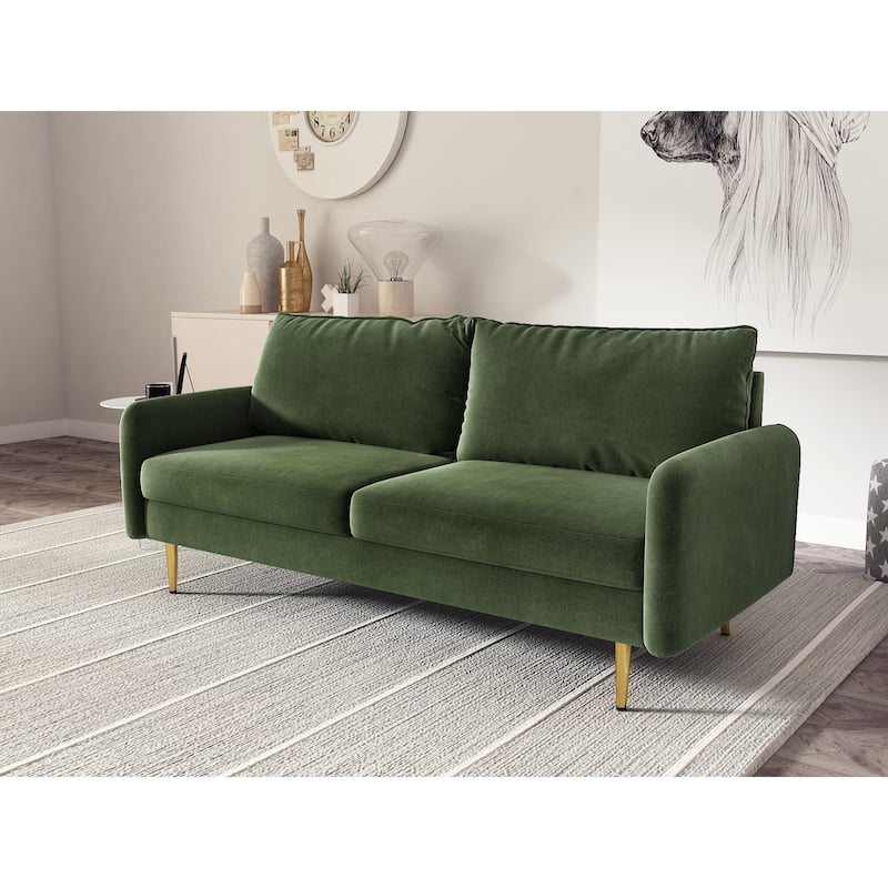 70'' Velvet Square Arm Sofa